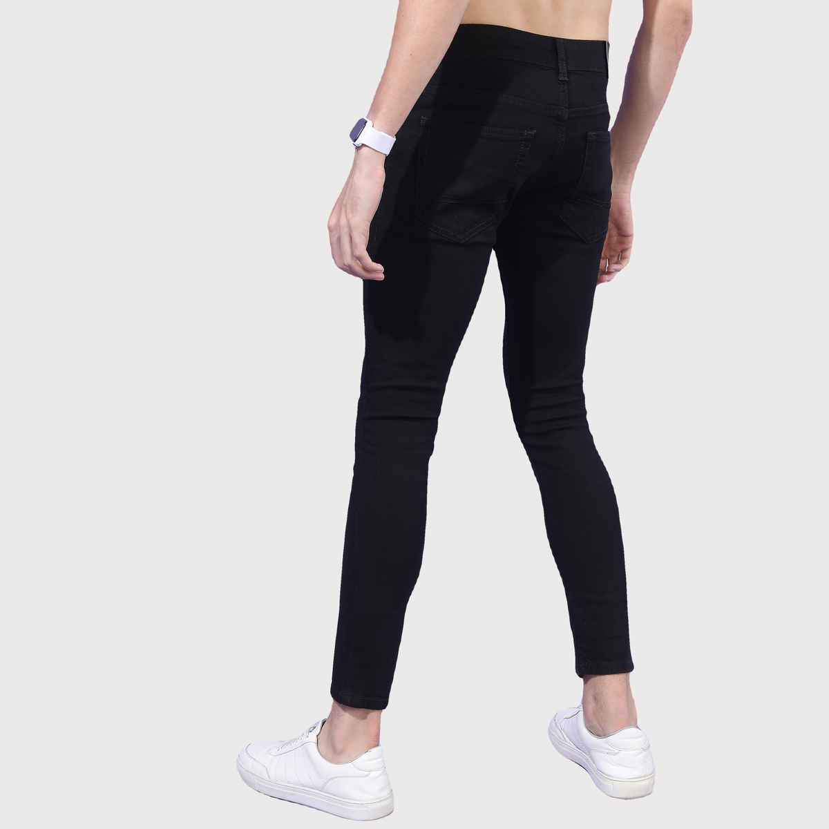 Highlander Men's Tapered Fit Jeans | Black - 30