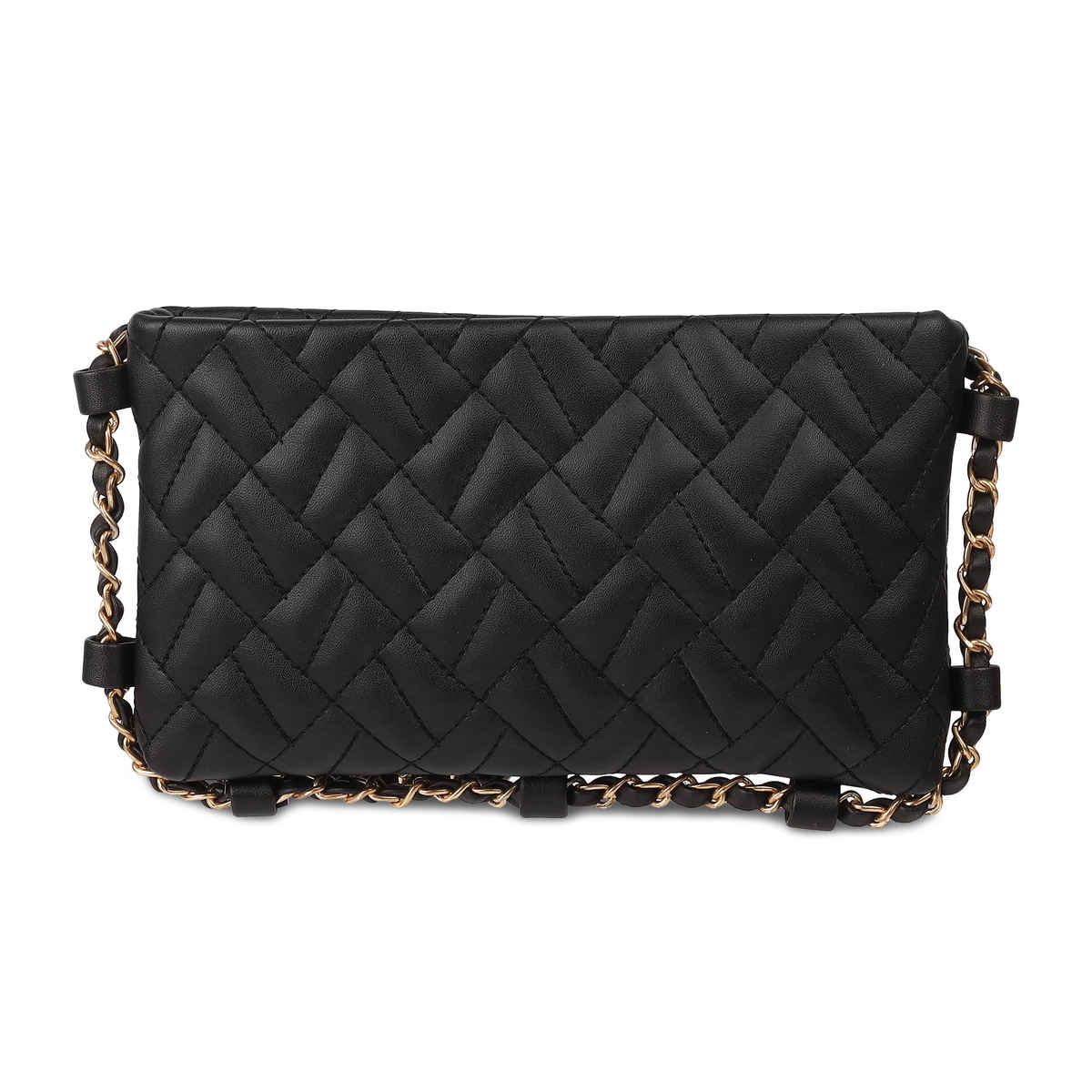 Metro Black Synthetic Sling Bag for Women | 66-325-11