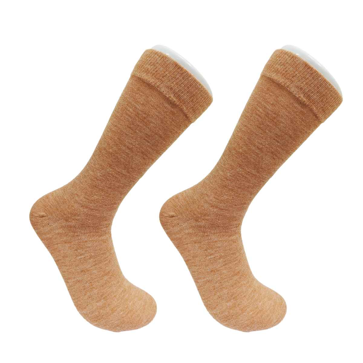 Royal Mart Unisex Solid Wool Full Wollen Socks | Cream - Free Size