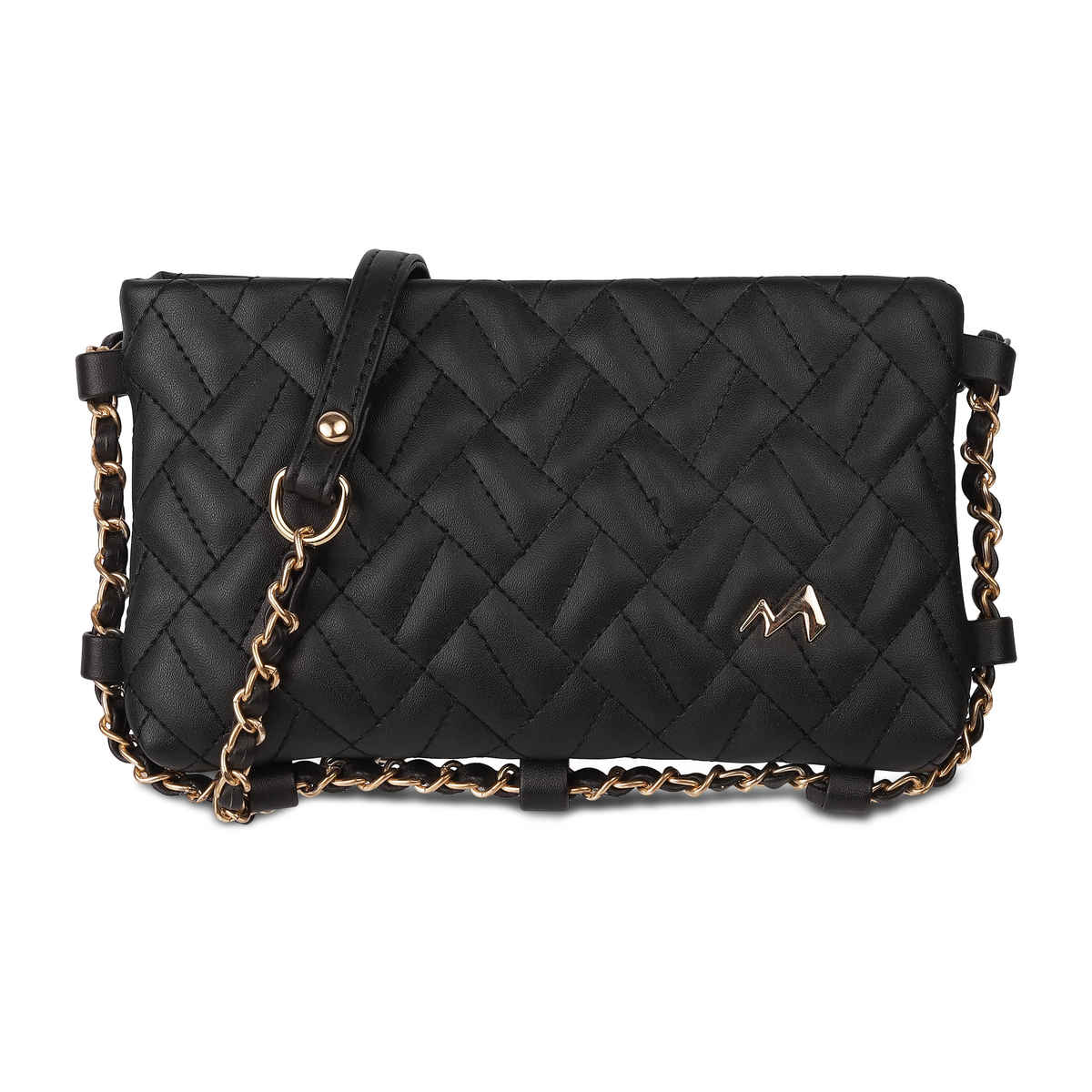 Metro Black Synthetic Sling Bag for Women | 66-325-11