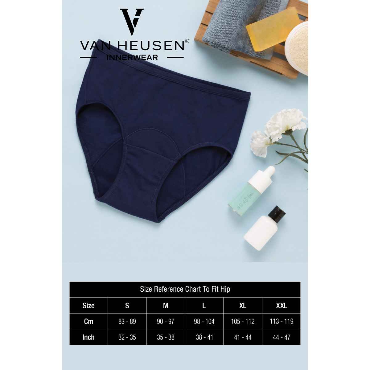 Van Heusen Women Cotton Light Assorted Solid Full Coverage Hipster Panty | Pack of 3 - M