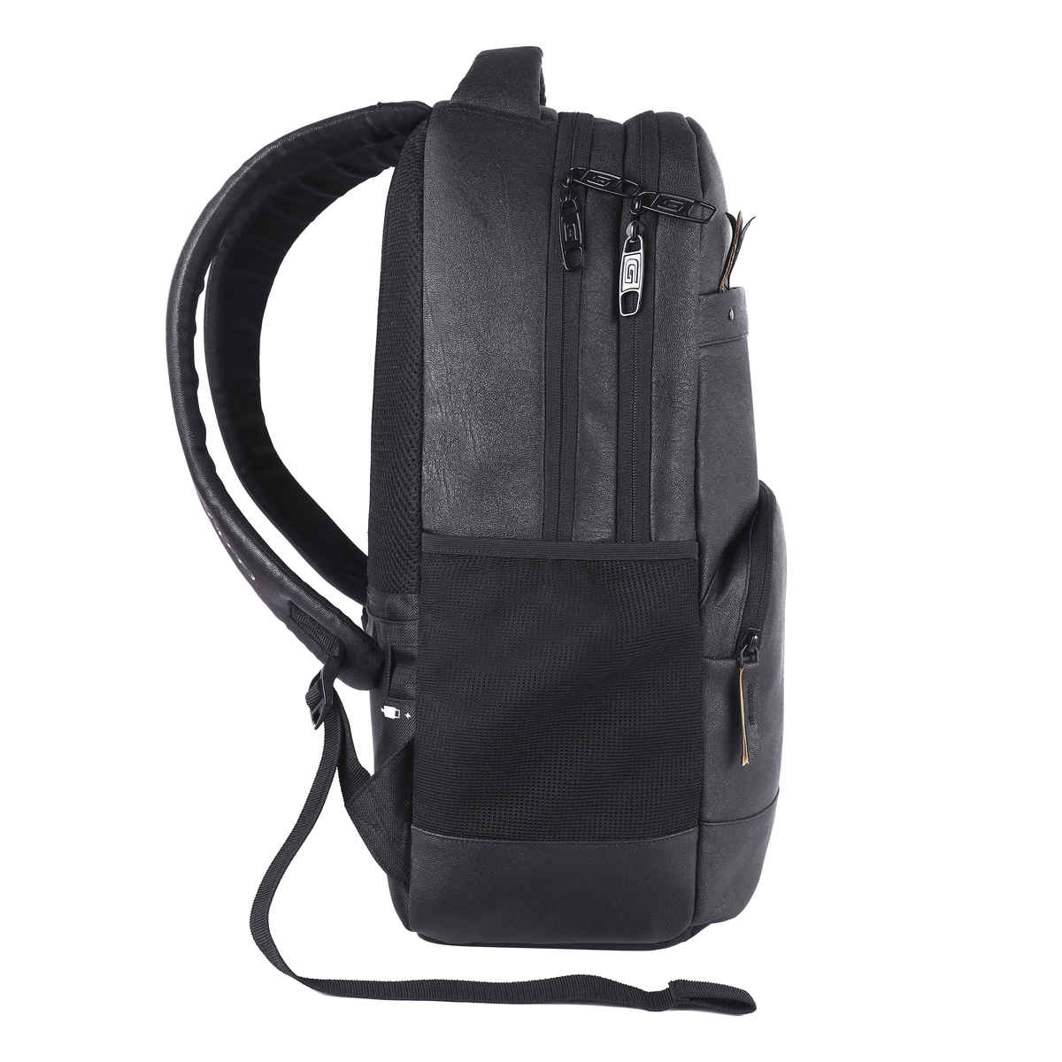 Gear Unisex Solid Artificial Leather 28 L Laptop Backpack | Black