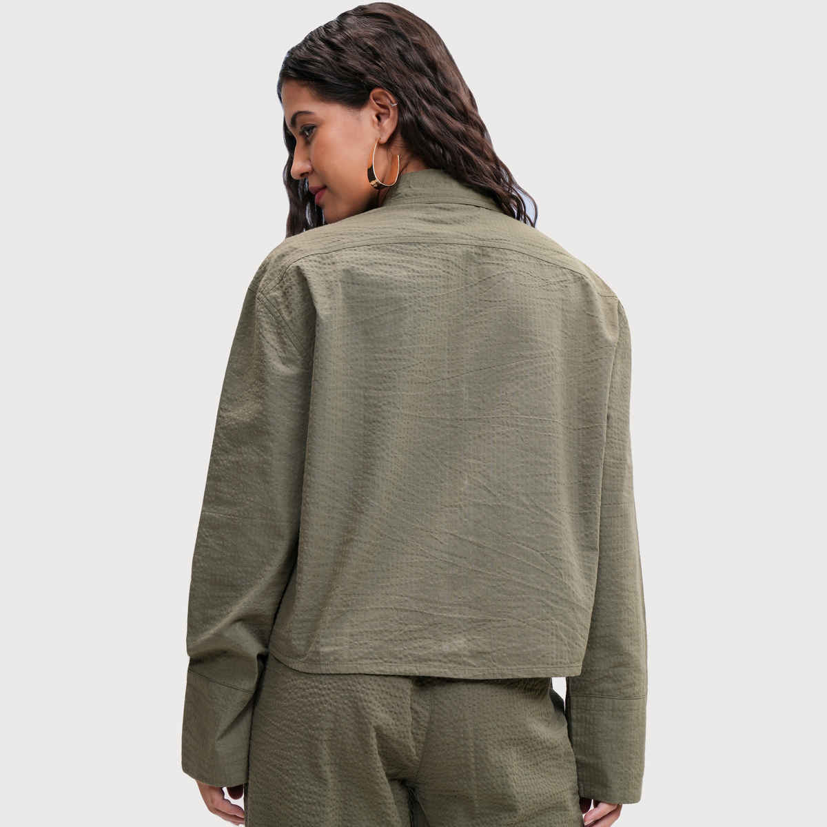 Tokyo Talkies Women's Yd Stripe Seersucker Shirt | Green - M