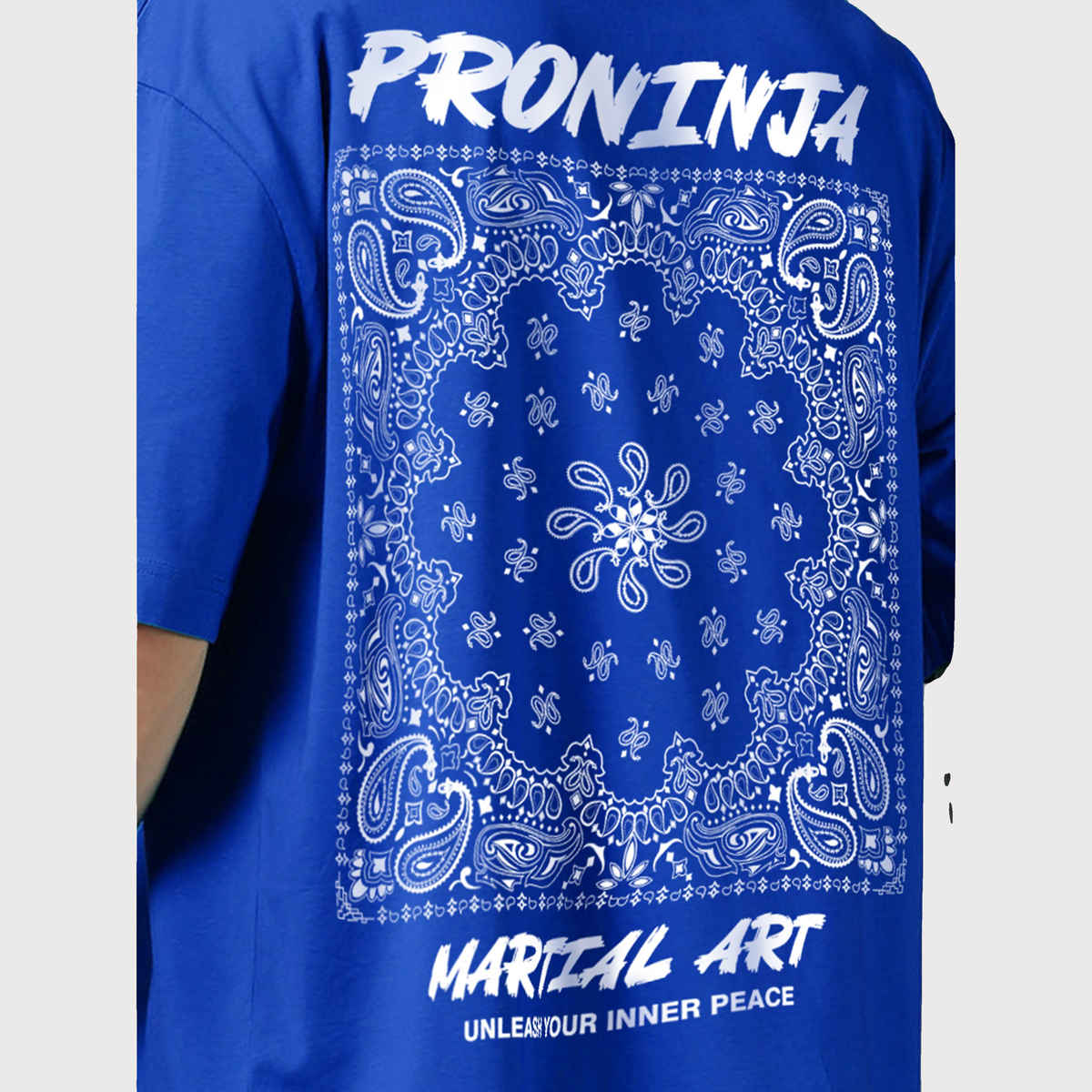 De Tees Men's Oversize T-shirt | M-OST-ROYAL-BLUE-PRONINJA | Royal Blue - S