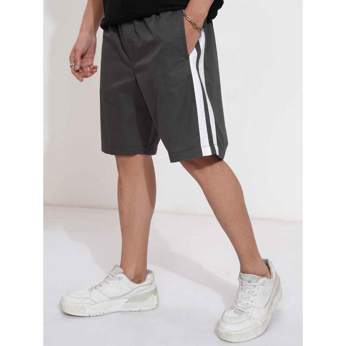 Highlander Men Solid Shorts | Black - 30