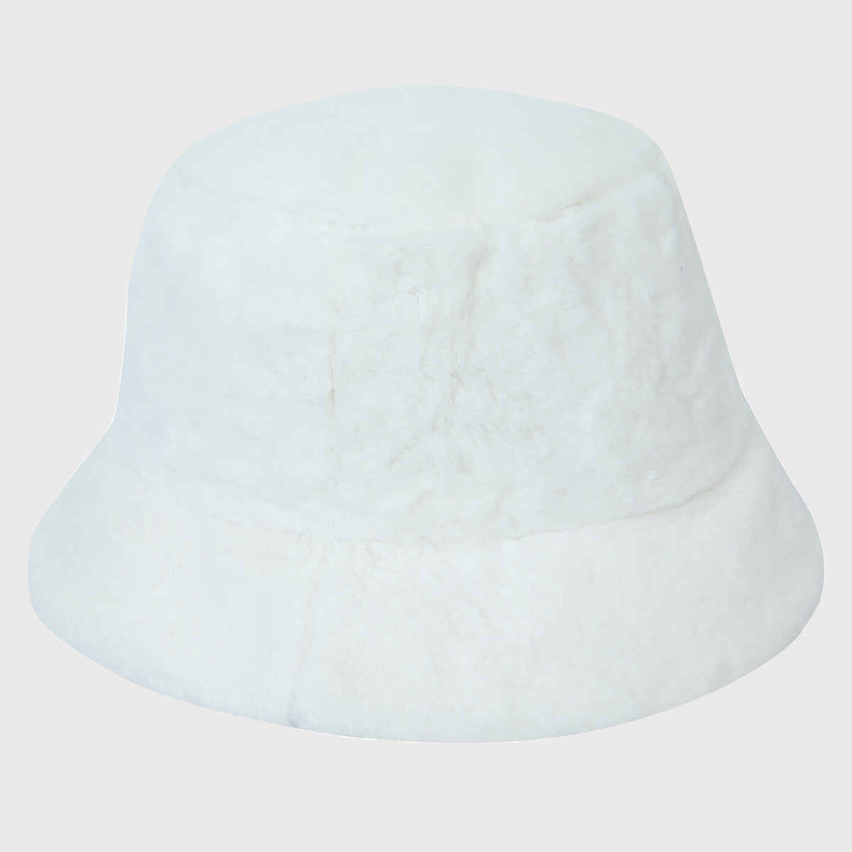 Fabseasons Women's Faux Fur Bucket Hat | White - Free Size