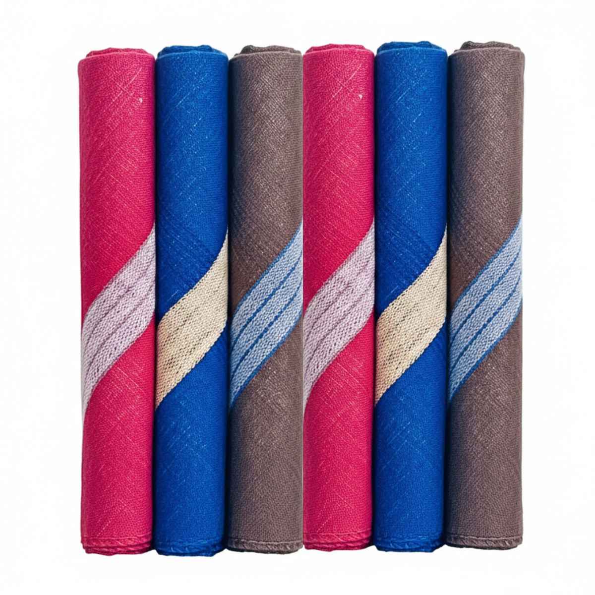 Royal Mart Men's Striped Cotton Handkerchief | Assorted