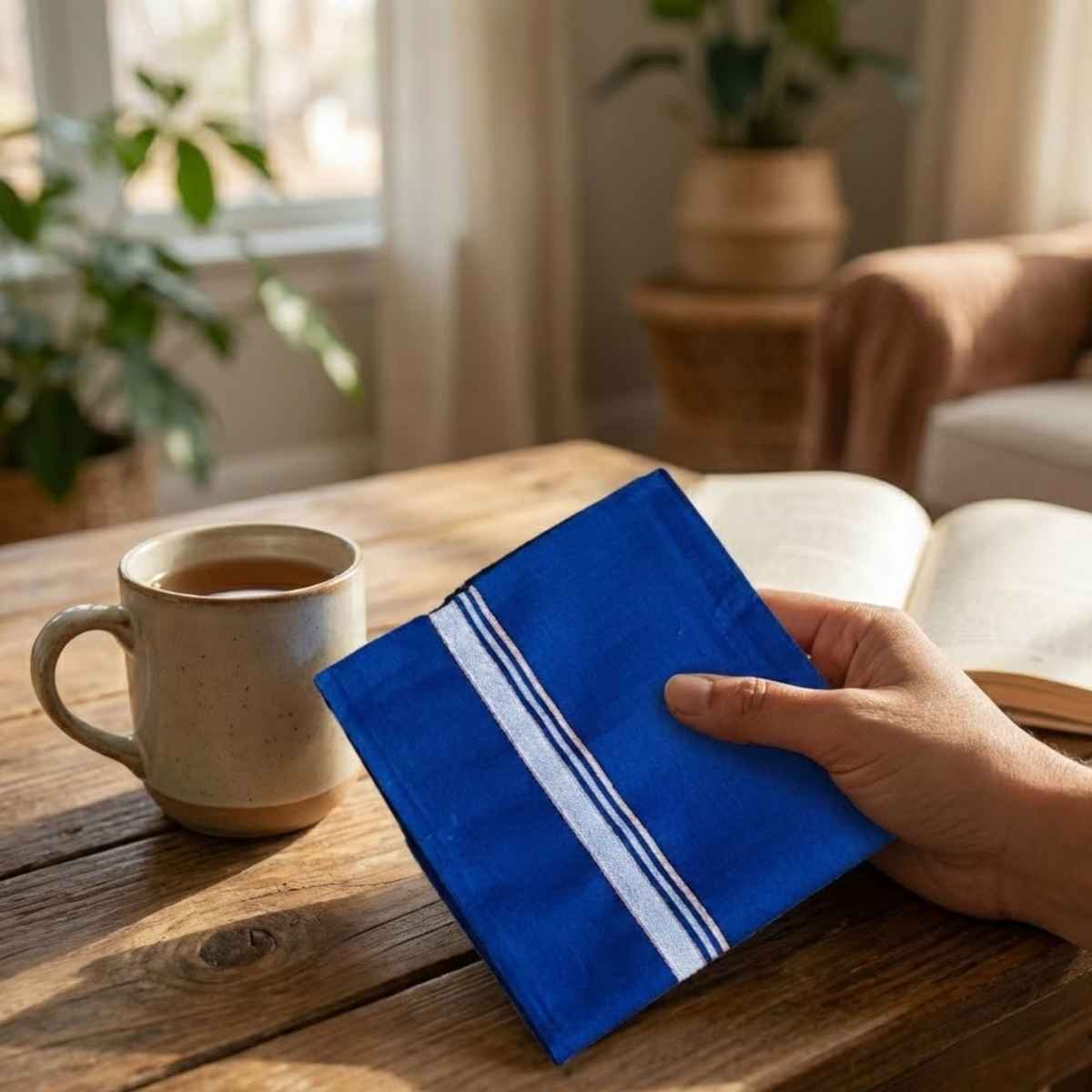 Royal Mart Men's Striped Cotton Handkerchief | Assorted