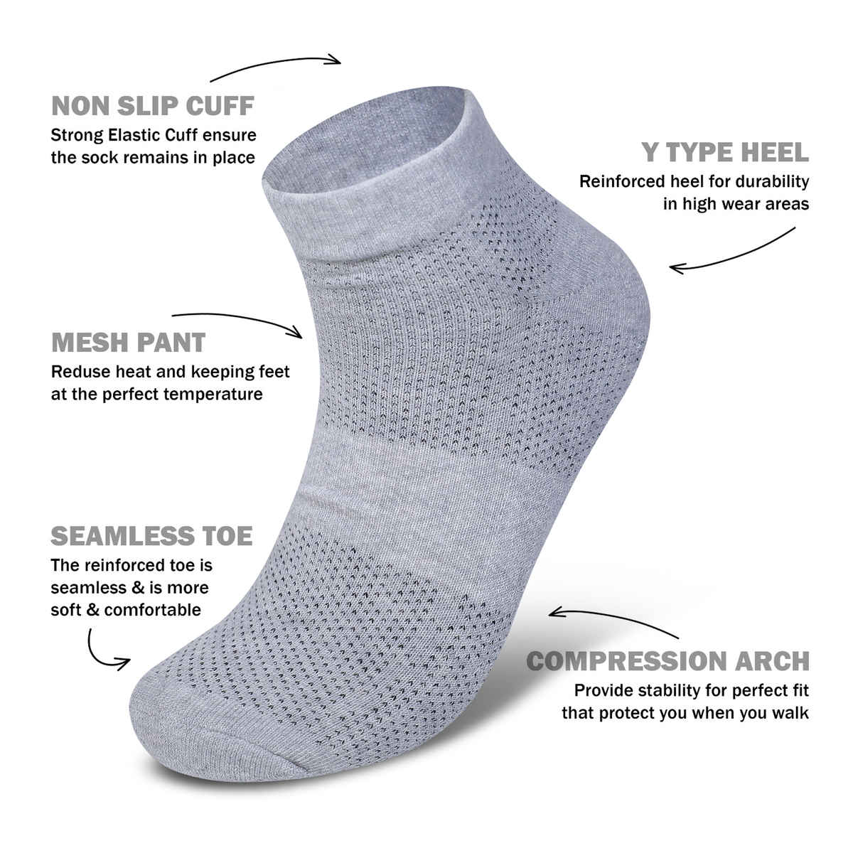 Englo Men's Solid Cotton Mix Socks | Assorted - Free Size
