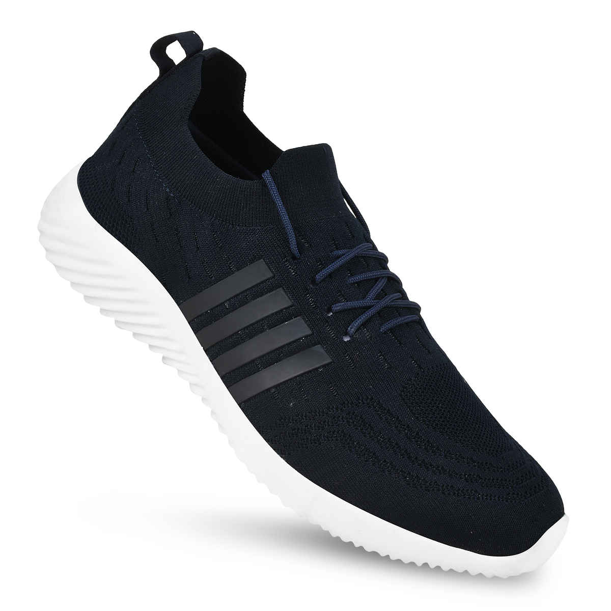 Paragon Blue Snug-Fit Anti-Skid Walking Shoes For Men Dark Blue - 8