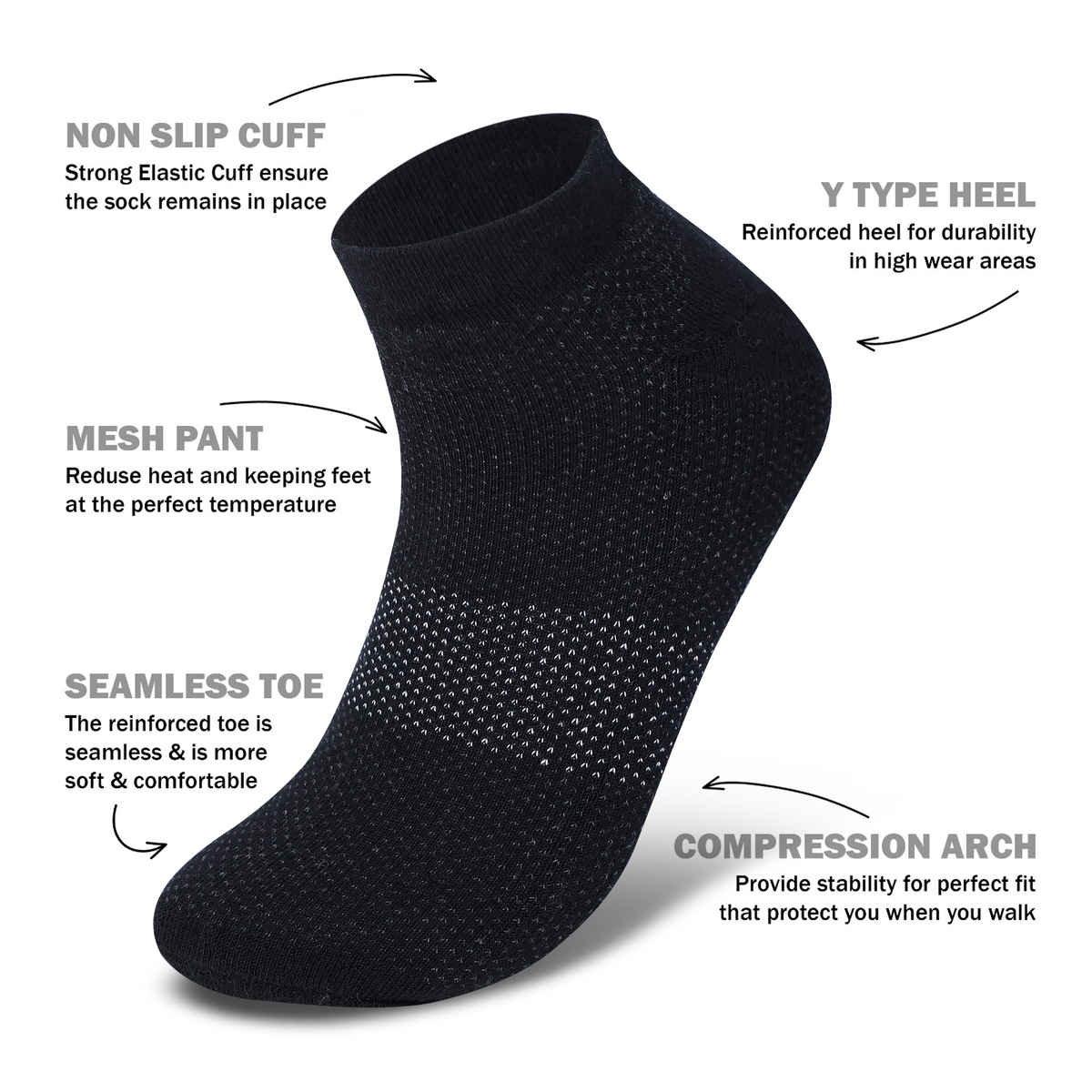 Englo Men's Solid Cotton Mix Socks | Assorted - Free Size