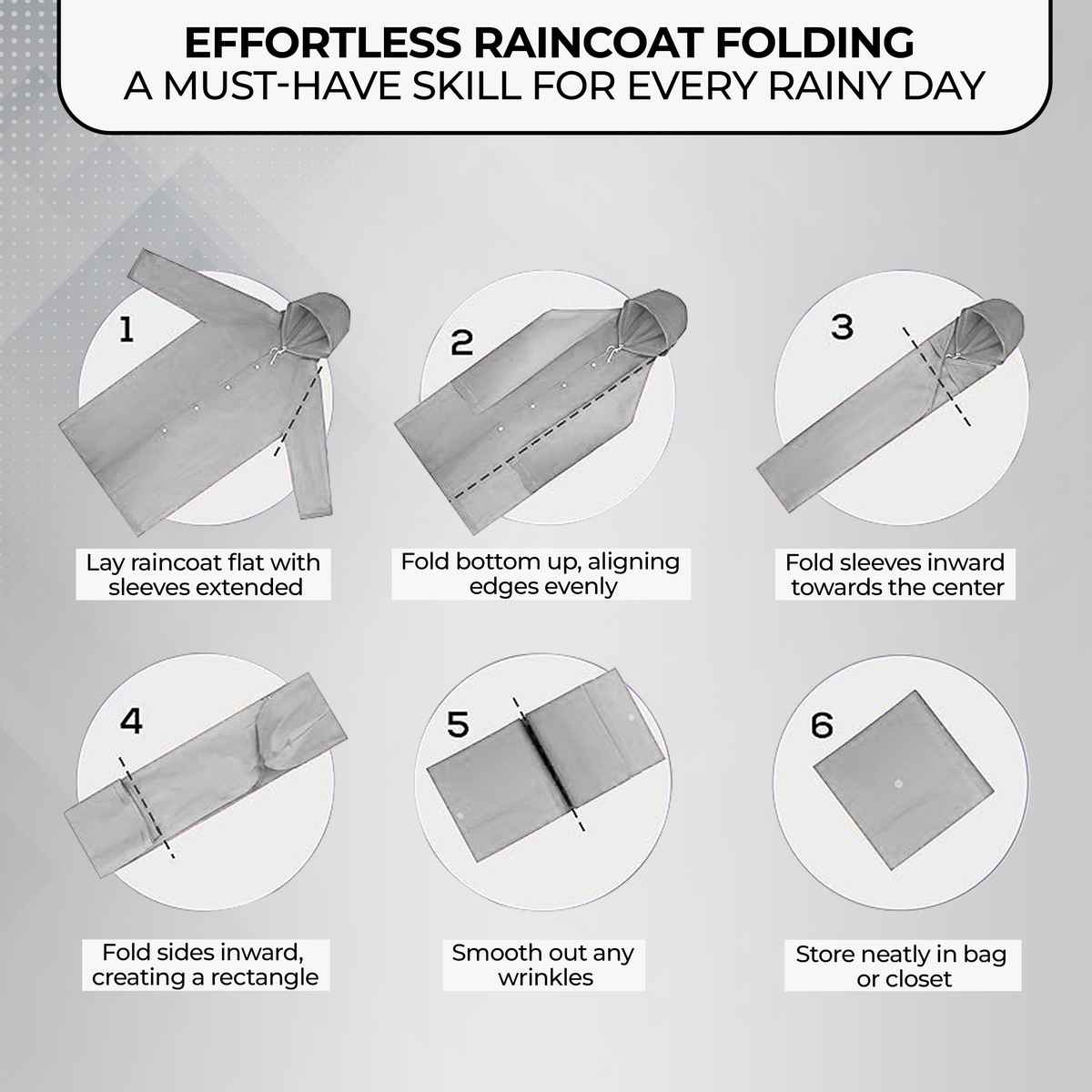 Robustt Unisex Raincoat With Hood | Waterproof | EVA Material | Universal Size - Transparent White