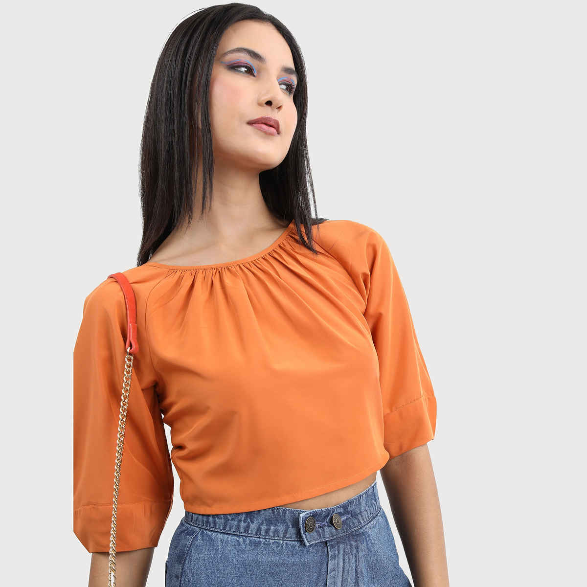 Tokyo Talkies Women's Crop Top | Brown - L