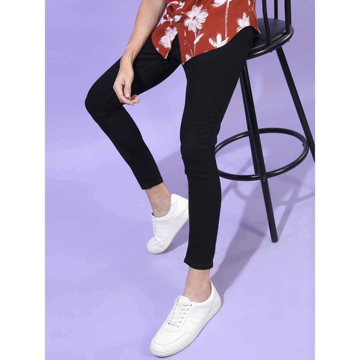 Highlander Men's Tapered Fit Jeans | Black - 30