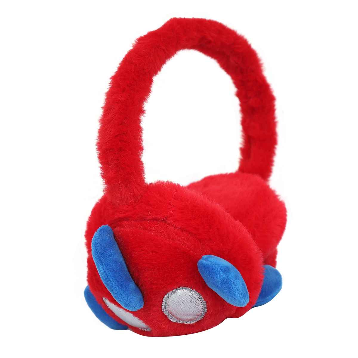 Fabseasons Unisex Solid Faux Fur Ear Muffs | Red - Free Size