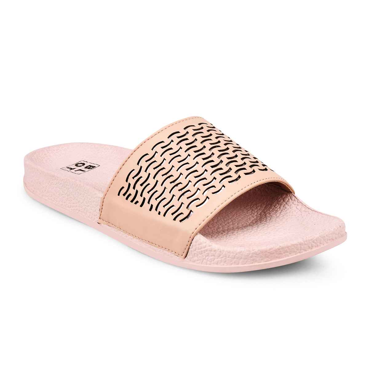 Paragon Lightweight Slides For Women With Cushion Comfort Bolt Pink | UK 5