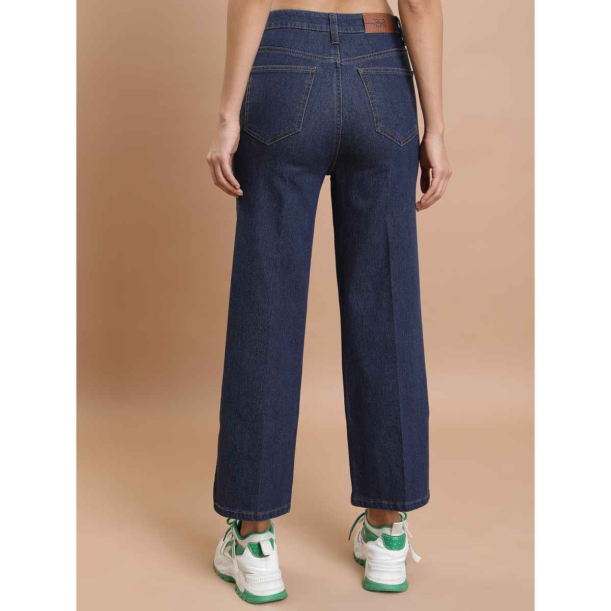 Tokyo Talkies Women's Flared Light Fade Stretchable Jeans | Indigo - 30