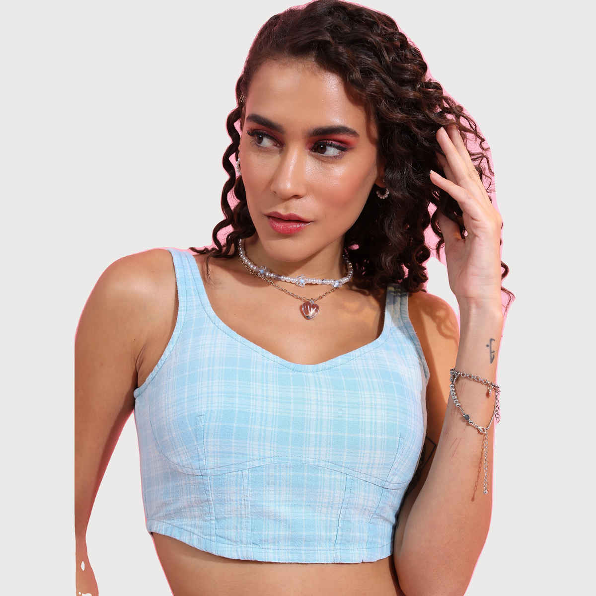 Tokyo Talkies Women's Top Palazzos Co-ords Set | Blue - L