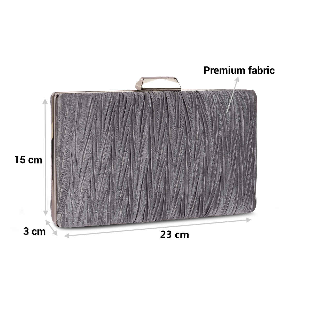 Mochi Women's Party Clutch | 38-128-14 | Grey