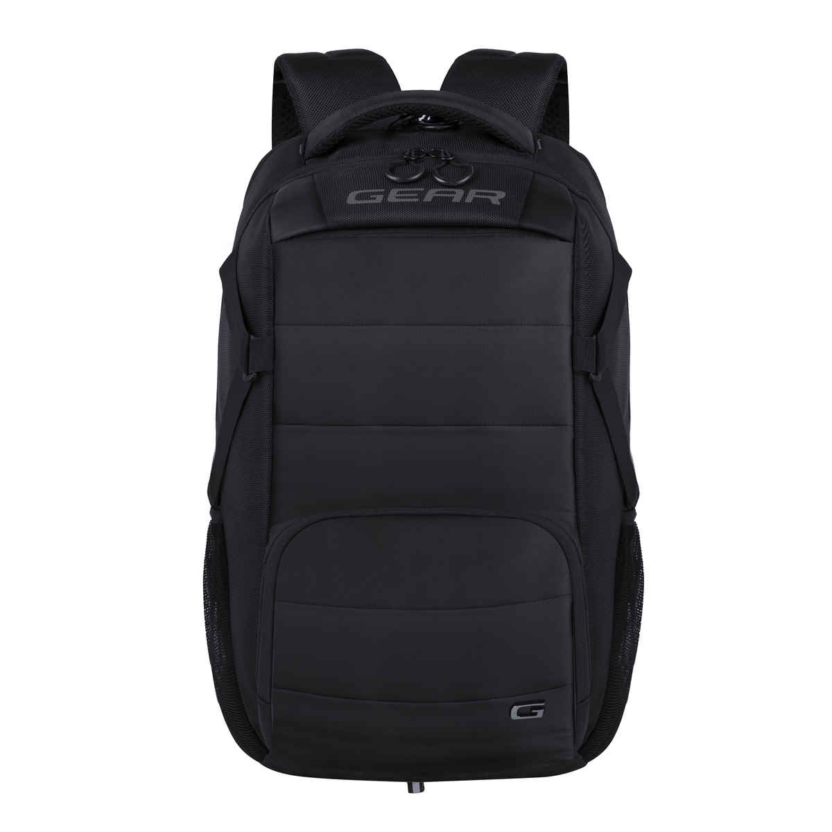 Gear Unisex Solid Artificial Leather 30 L Laptop Backpack | Black - One Size