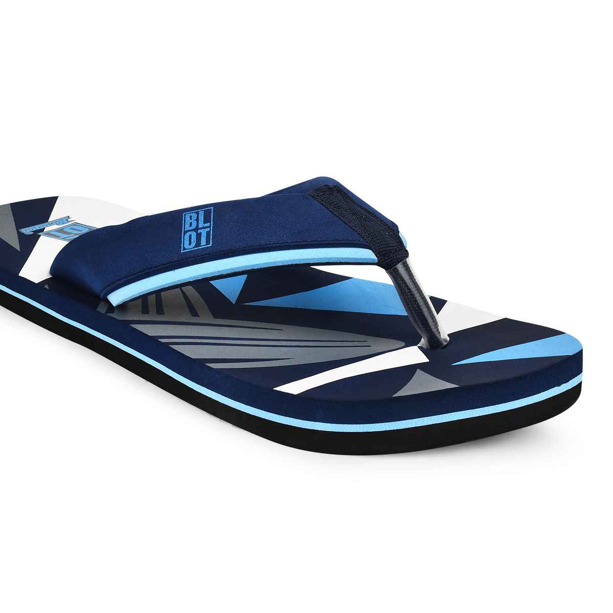 Paragon Blot Blue Ultra-Stylish Everyday Flip Flops For Men - 10