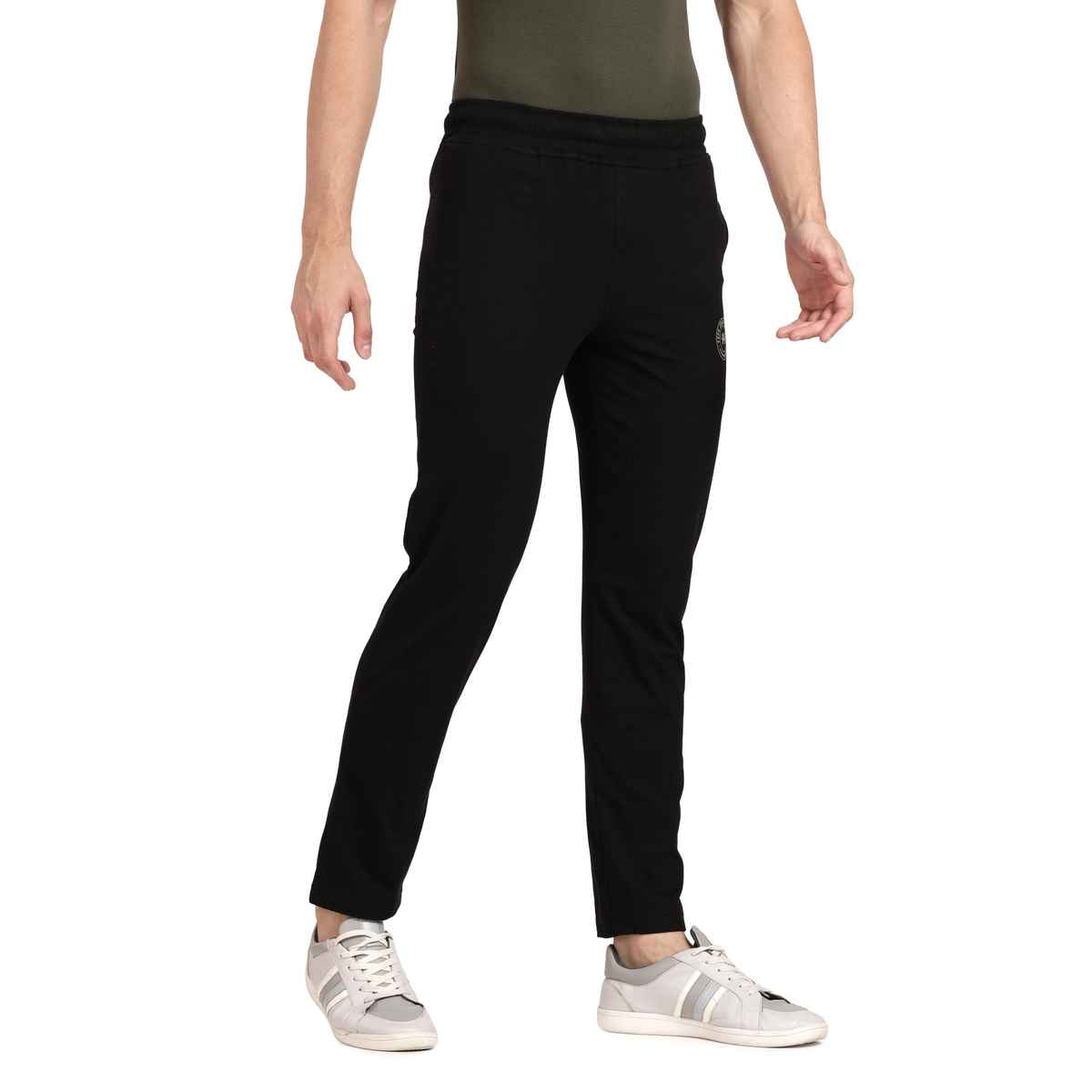 Pepe Jeans Mens Black Regular Track pant - Pack of 1 (L) Comfort Fit, Soft Fabric, Breathable