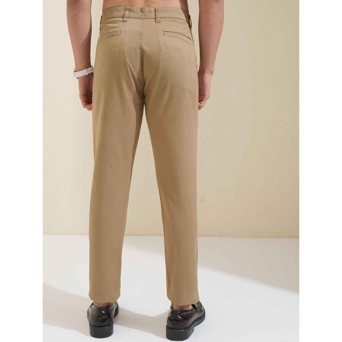 Highlander Men's Slim Tapered Chino Trouser | Khaki - 34
