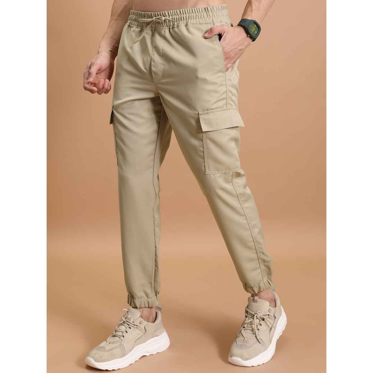 Highlander Men's Casual Cargo Jogger Trouser | Khaki - 30