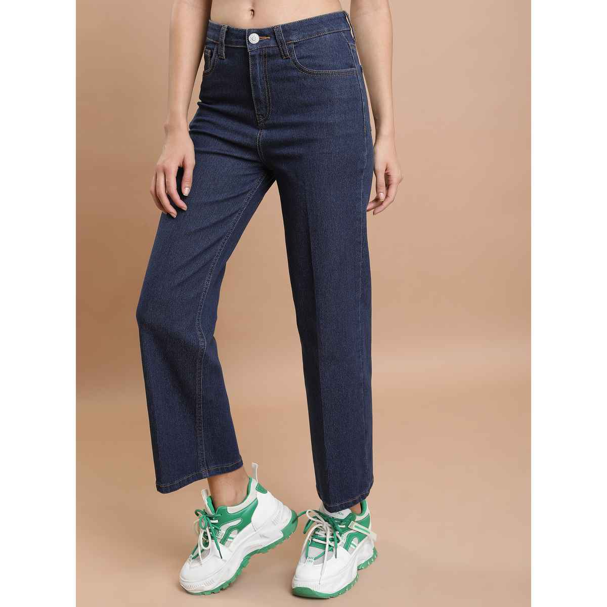 Tokyo Talkies Women's Flared Light Fade Stretchable Jeans | Indigo - 32