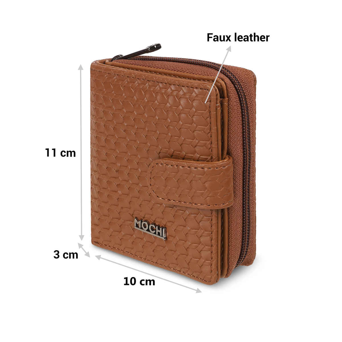 Mochi Tan Synthetic Wallet for Women | 95-139-23
