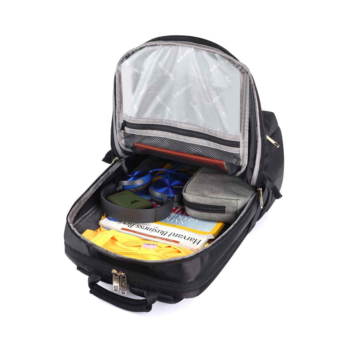 Gear Unisex Solid Polyester 31 L Laptop Backpack | Black - One Size