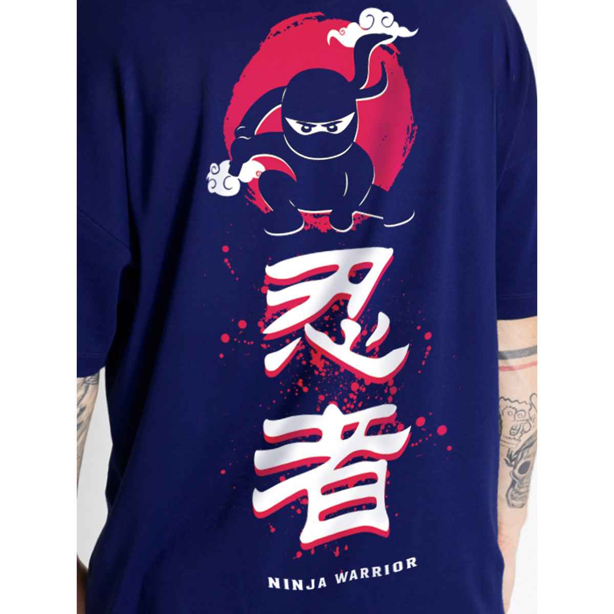 De Tees Men's Oversize T-shirt | M-OST-NAVY-NINJA | Navy - M