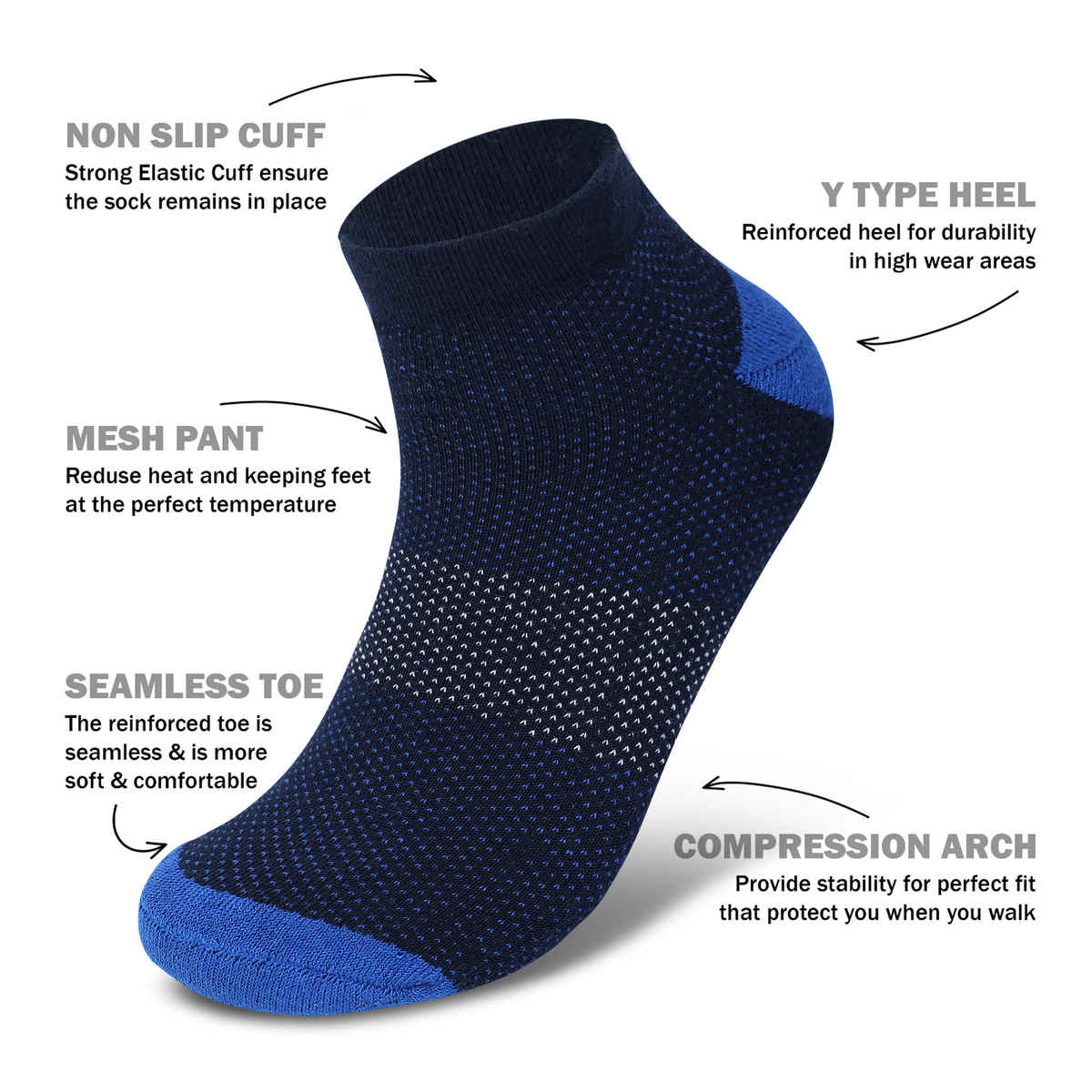 Englo Men's Solid Cotton Mix Socks | Assorted - Free Size