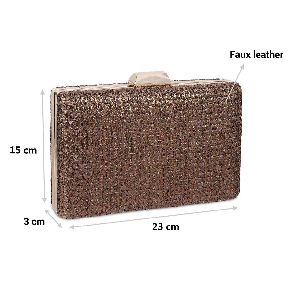 Mochi Bronze Synthetic Hand Bags for Women | 38-114-46