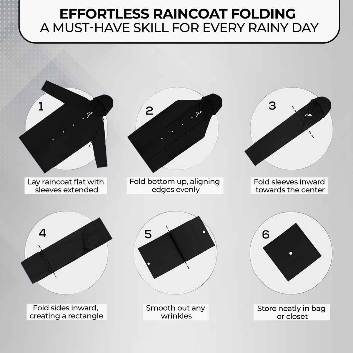 Robustt Unisex Raincoat With Hood | Waterproof | EVA Material | Universal Size - Black