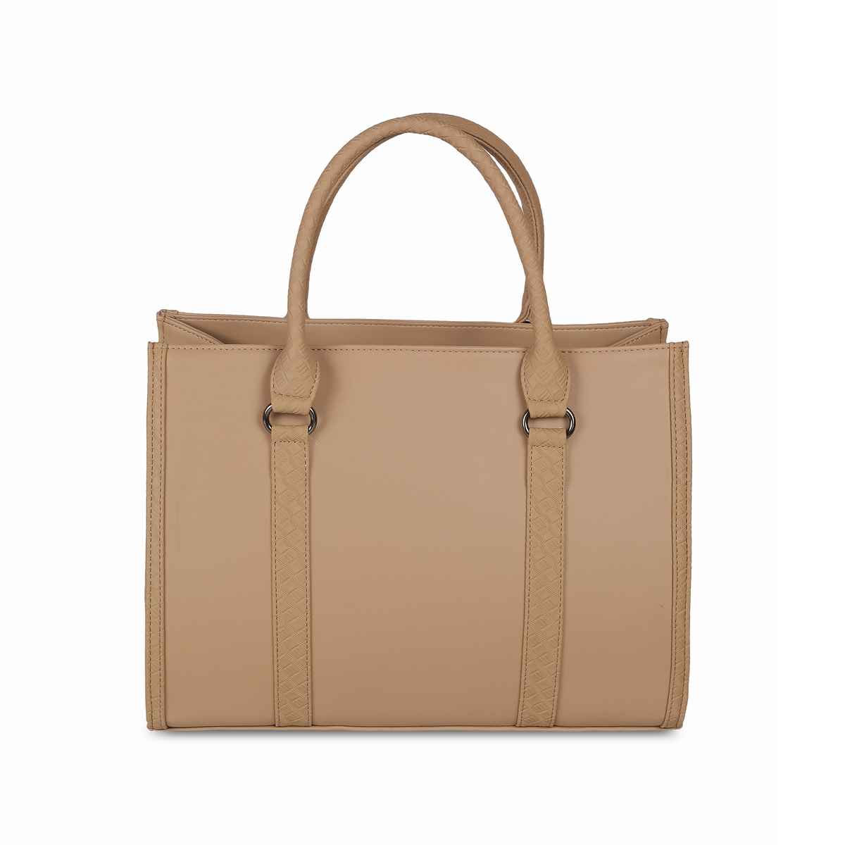Mochi Women's Pu Satchel Bag | 66-429-20 | Beige