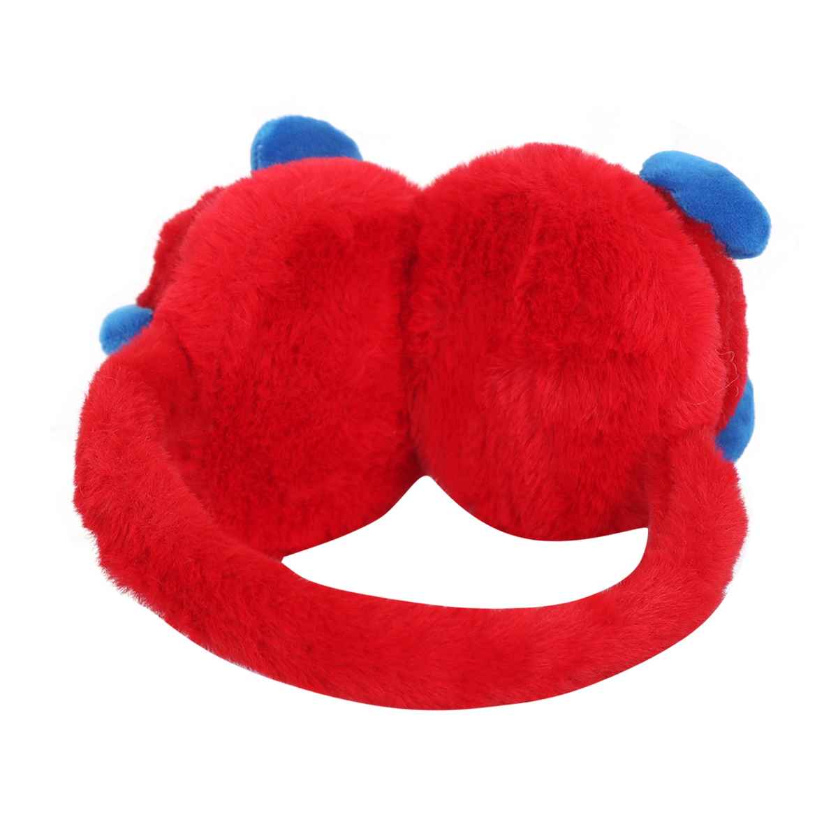 Fabseasons Unisex Solid Faux Fur Ear Muffs | Red - Free Size