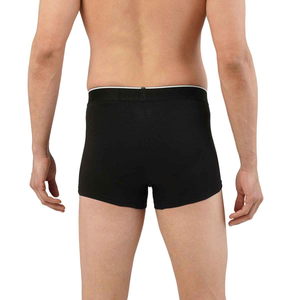 USPA Mens Trunks - Pack of 2 Solid Cotton Trunks - Black & Blue - XL