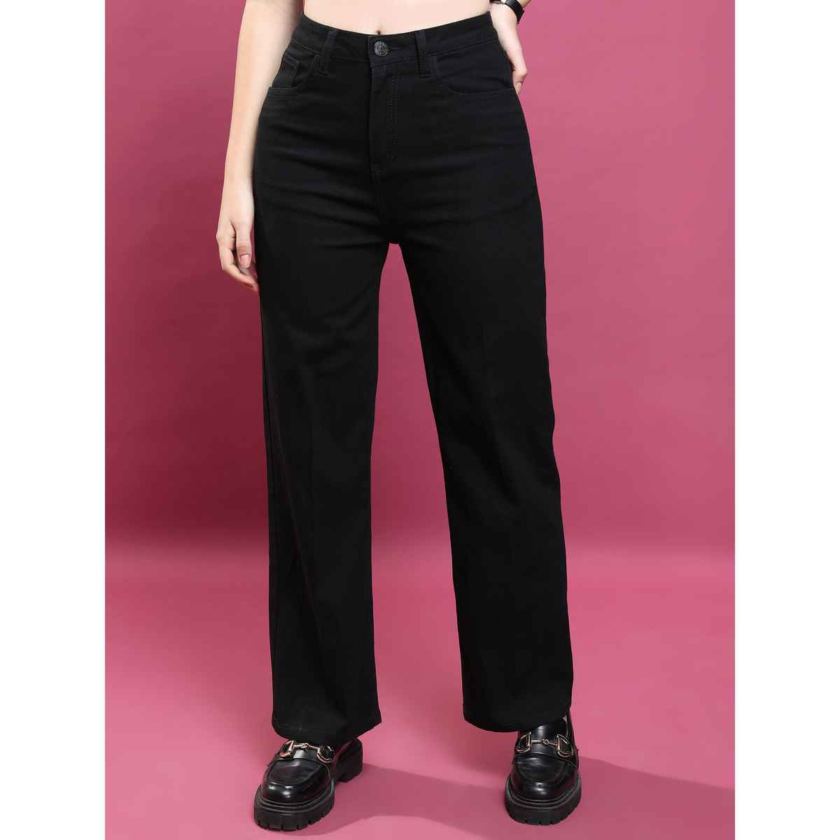 Tokyo Talkies Women's Flared Clean Look Stretchable Jeans - 34