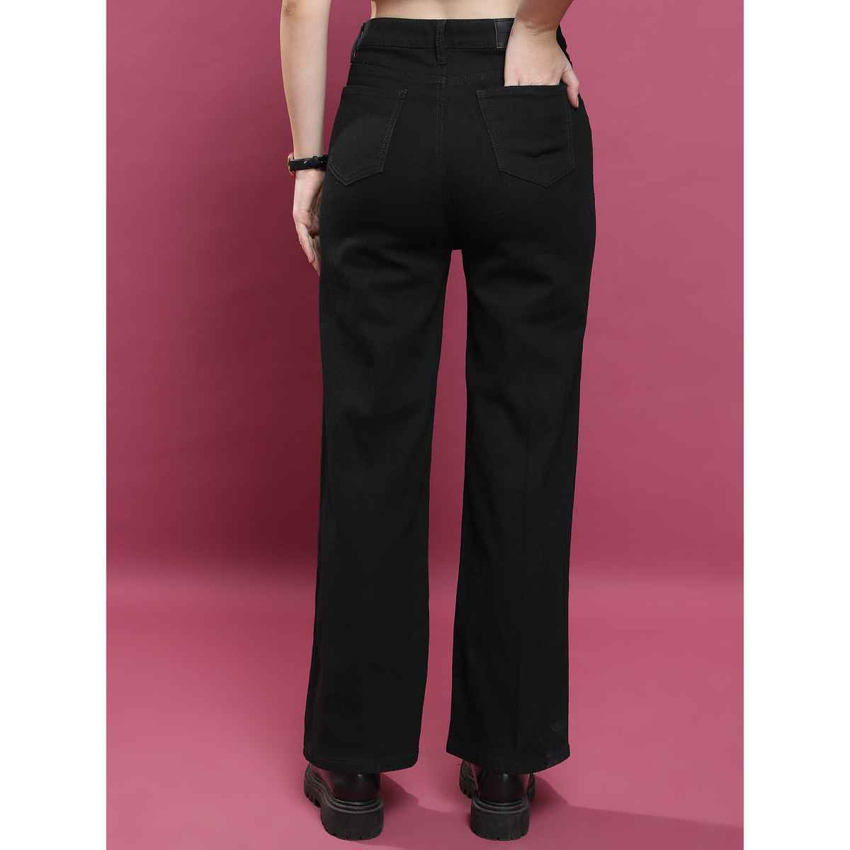 Tokyo Talkies Women's Flared Clean Look Stretchable Jeans - 34