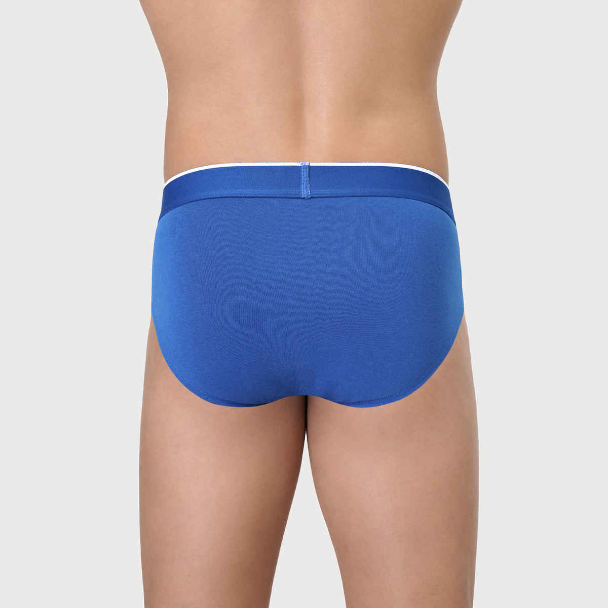 USPA Men Briefs - Pack of 2 Solid Cotton Briefs - Black & Blue - L