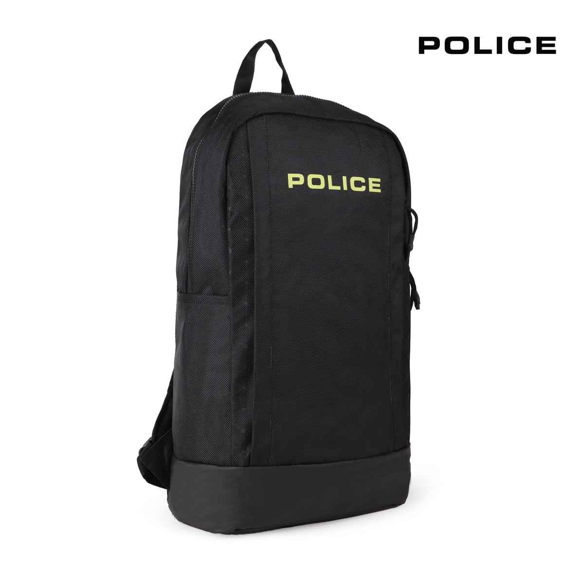 Police Unisex Brand Logo Nylon 20 L Top Handle Backpack | Black - 15 Inches