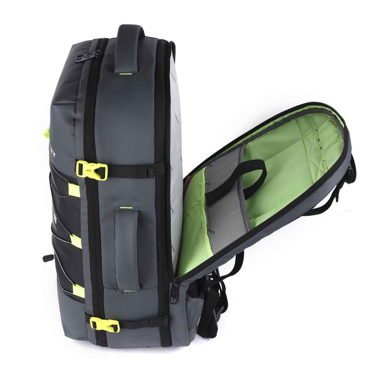 Gear Unisex Solid Polyester 45 L Laptop Backpack | Black and Grey