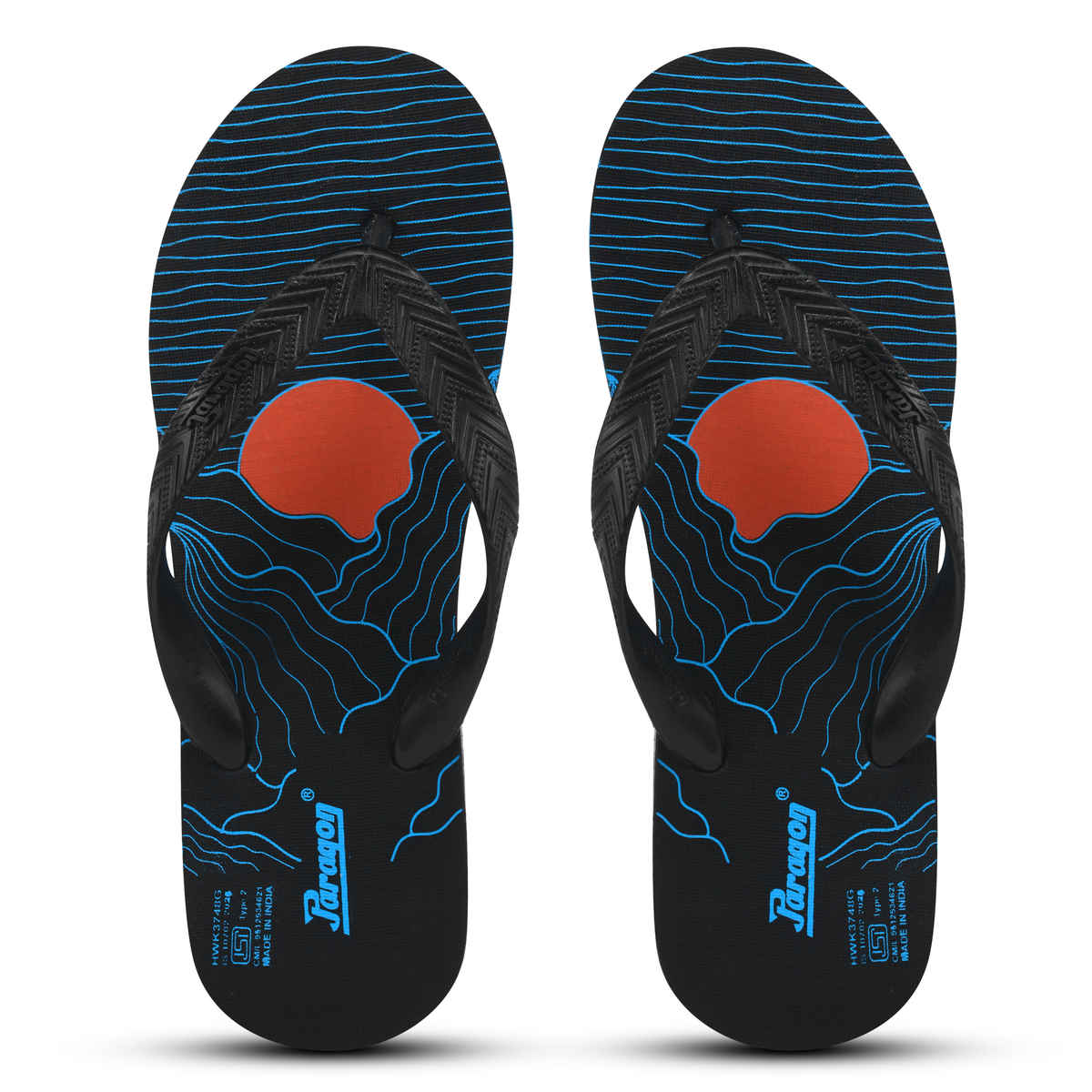 Paragon Men's Lightweight & Waterproof Hawai Slipper | Orange - UK 8