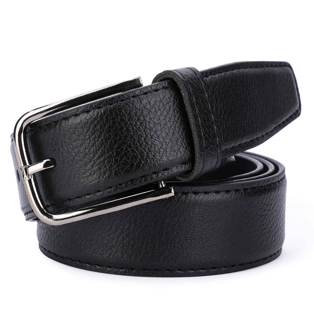 Kastner Men's Artificial Leather Belt with Stylish Metal Buckle | Formal & Casual Wear | Black - 32