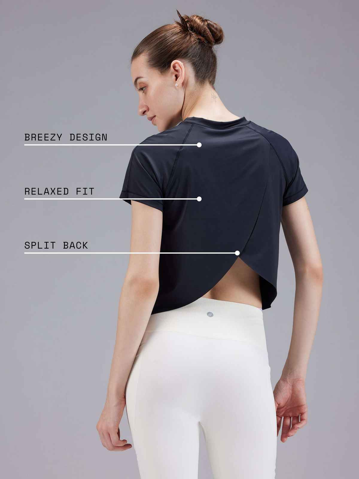 Cava Women's Overlap Tee | Tshirt | Black - L
