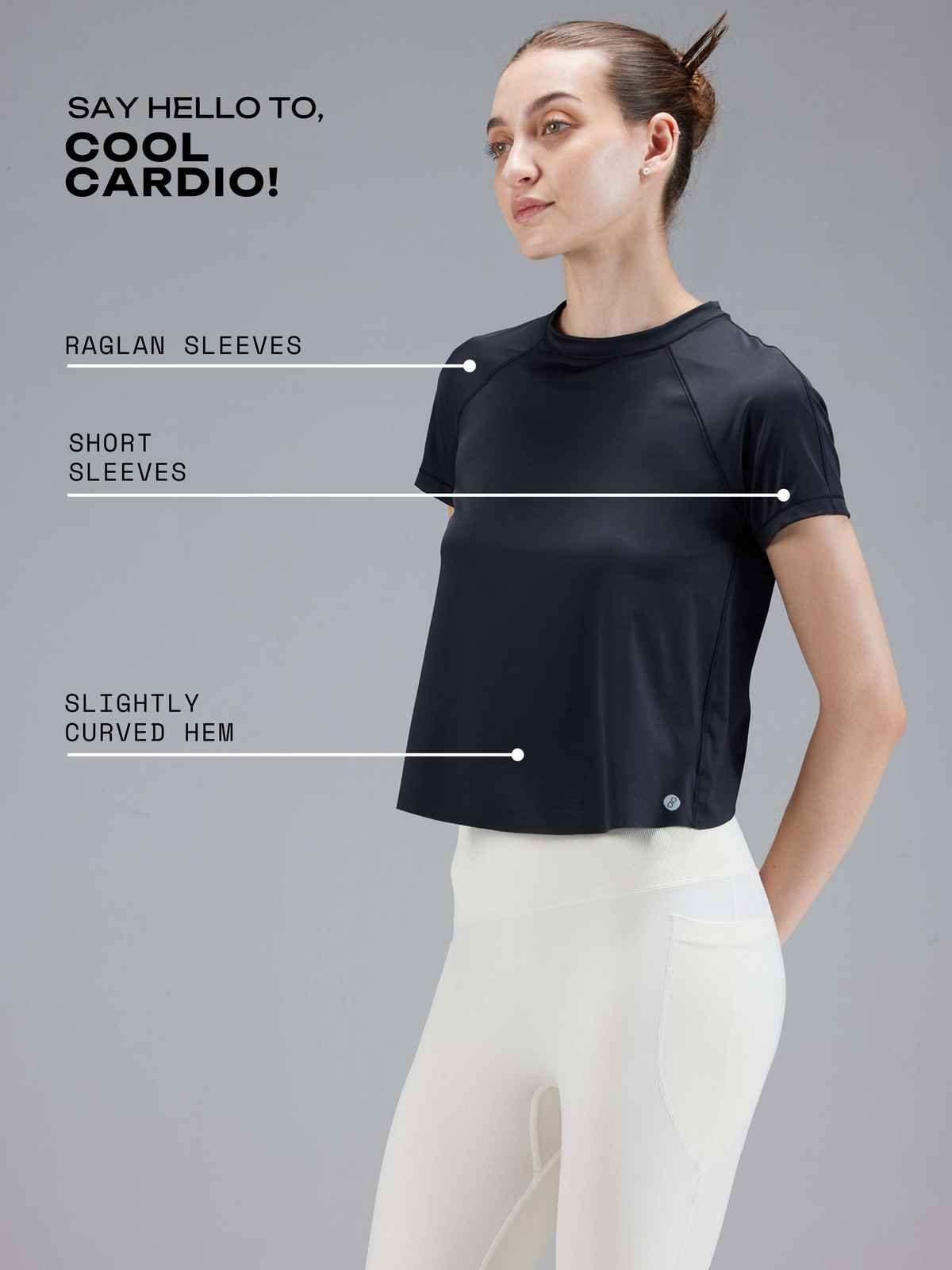 Cava Women's Overlap Tee | Tshirt | Black - L