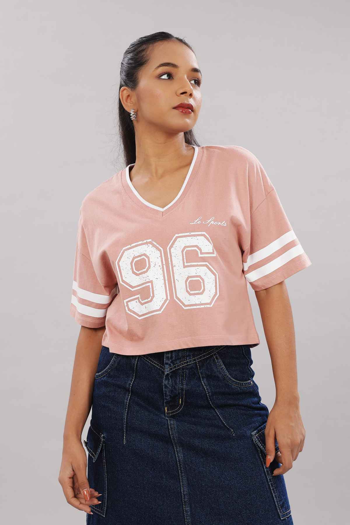 Springman Crop Top | For Gym and Daily Wear | 100% cotton for Women | Pink - S