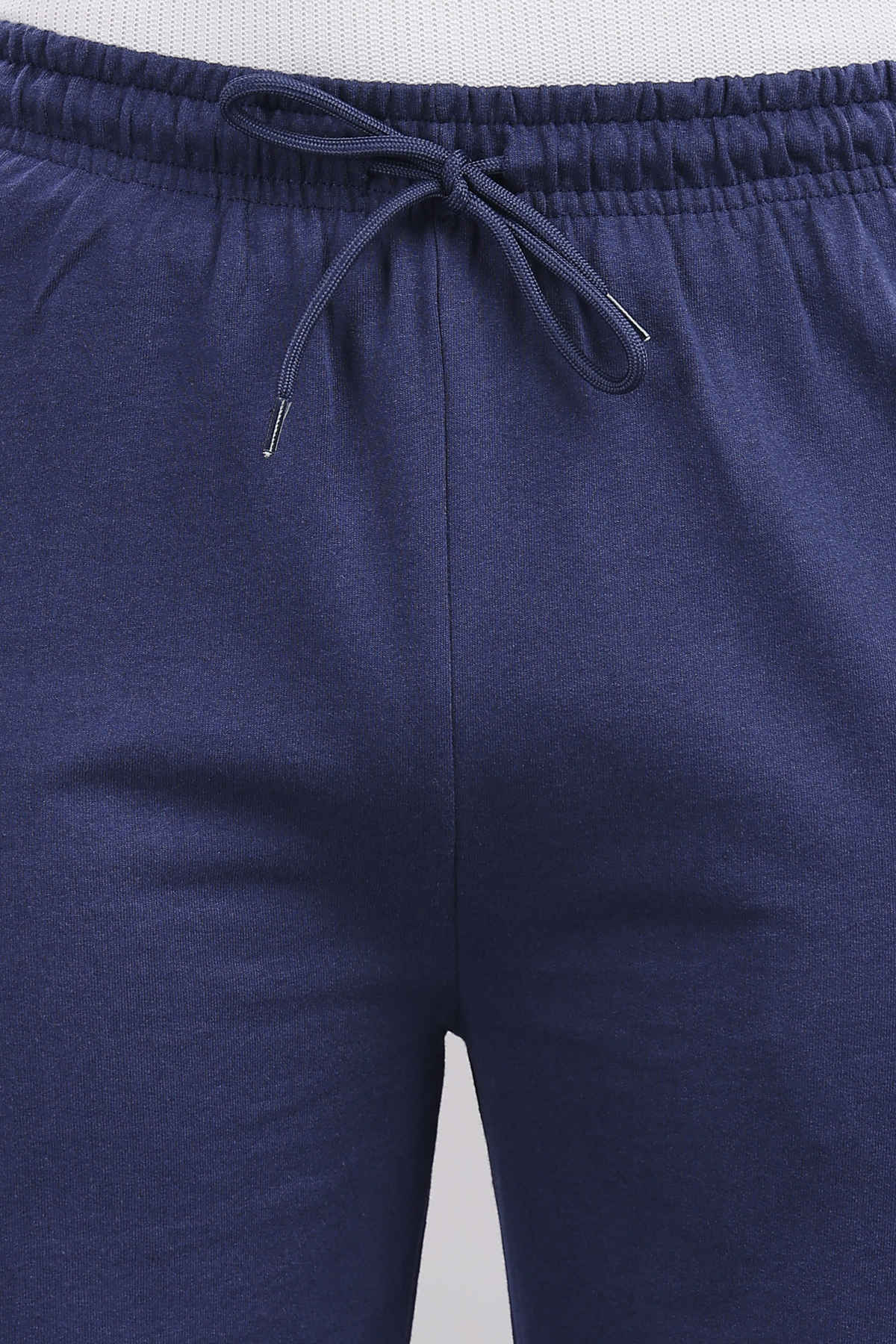 Springman Men's Solid Cotton Rich French Terry Baggy Track Pant | Blue - S