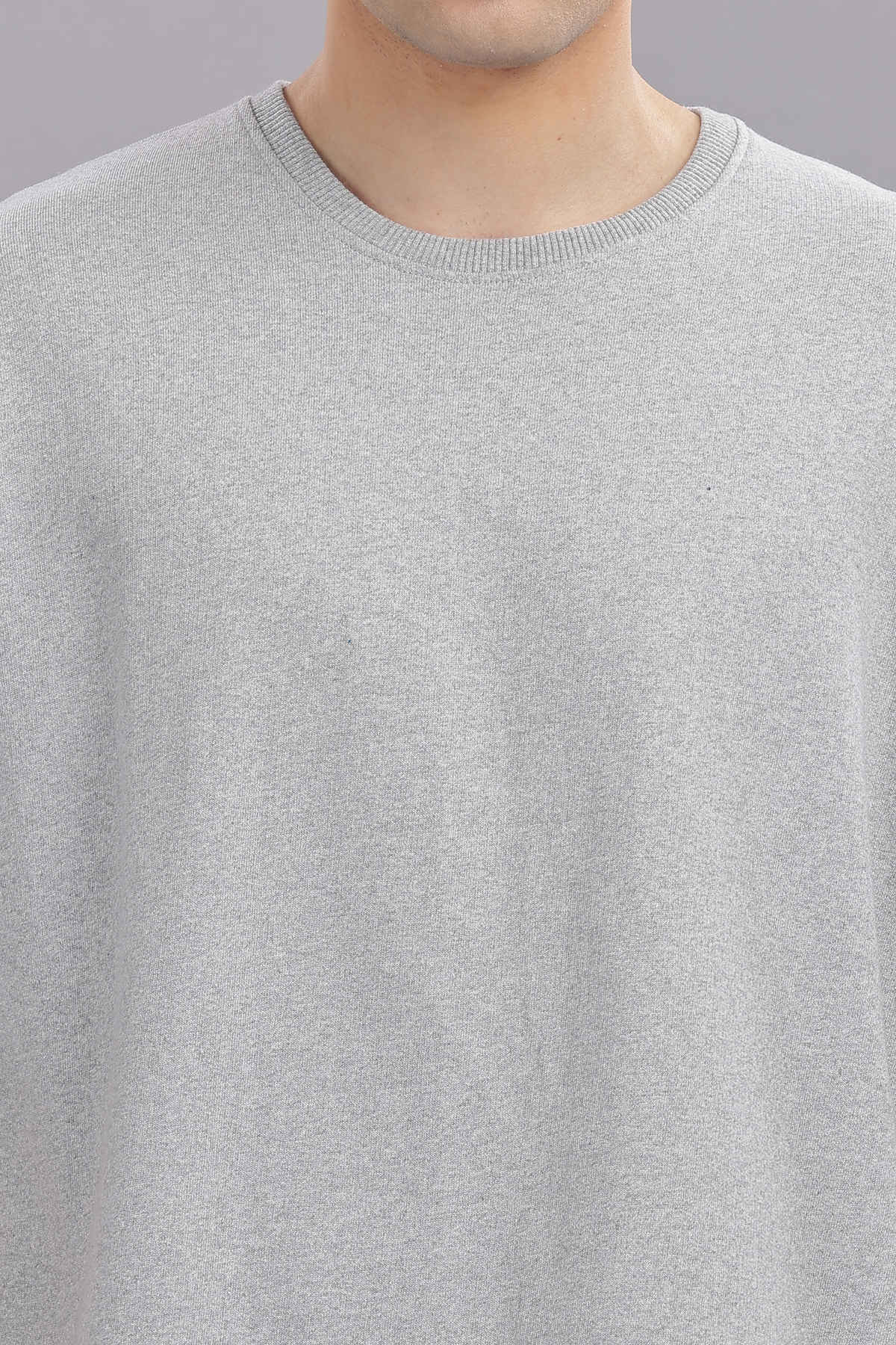 Springman Men Cotton French Terry Oversized T-shirt | Grey - S